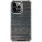 Black Painted Wood iPhone 14 Pro Clear Case